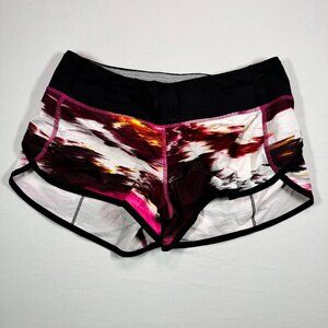 Lululemon Hotty Hot Shorts Brush Strokes Sz 6